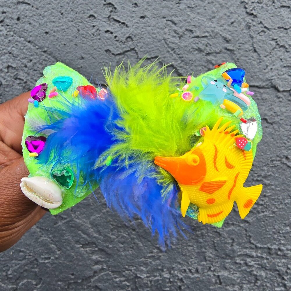 Felt Hair Bow For Girls Candy Accessories For Women Glitter Barrette Uni…